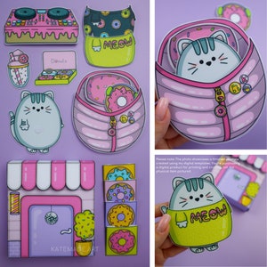 Printable Paper Dollhouse With Cat House Busy Book & Activities for Kids - Etsy