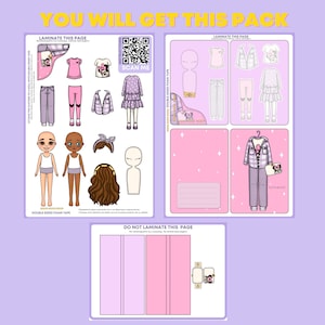 Cute Pink Clothes For Paper Dolls Printable DIY Activities for Kids image 7