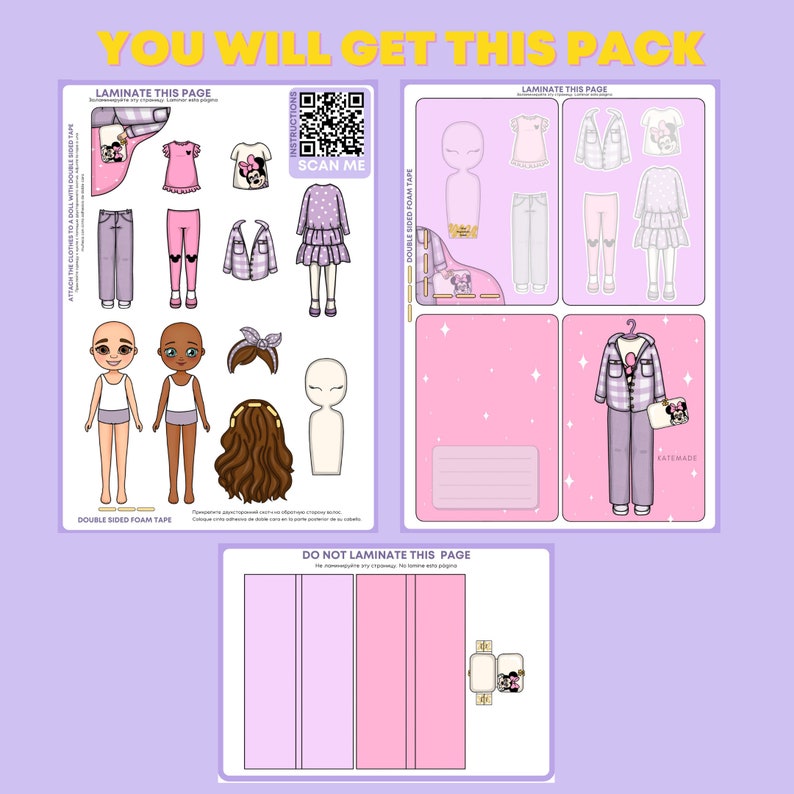 Cute Pink Clothes For Paper Dolls Printable DIY Activities for Kids image 7