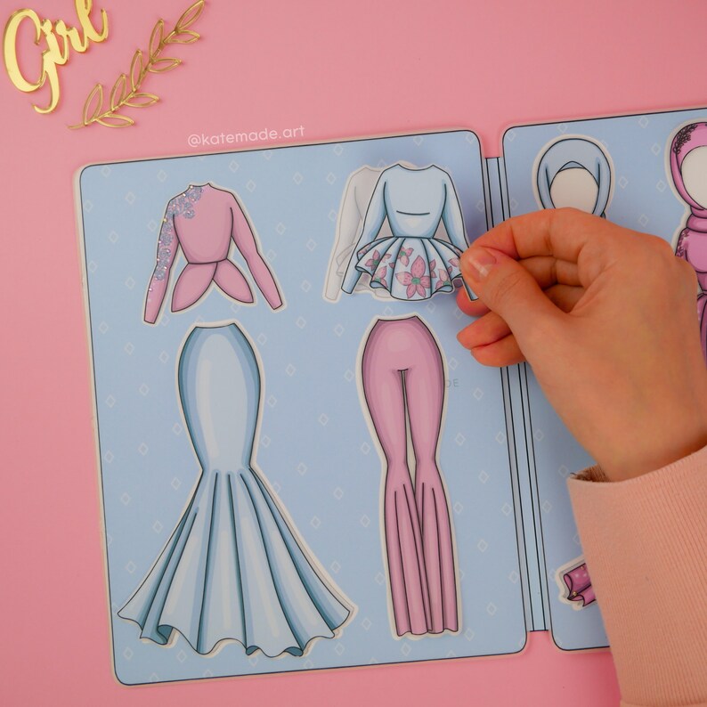 Paper Doll with clothes Printable DIY Activities for Kids image 4