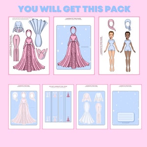 Paper Doll with clothes Printable DIY Activities for Kids image 7