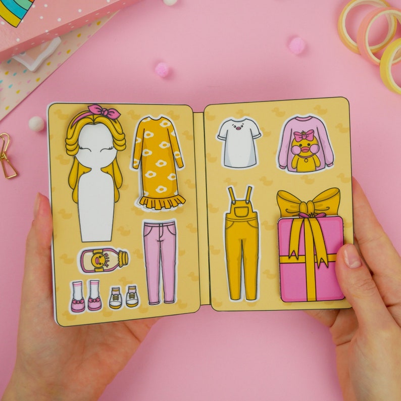 Paper Dolls & Clothes Set Printable Activities for Kids DIY Etsy