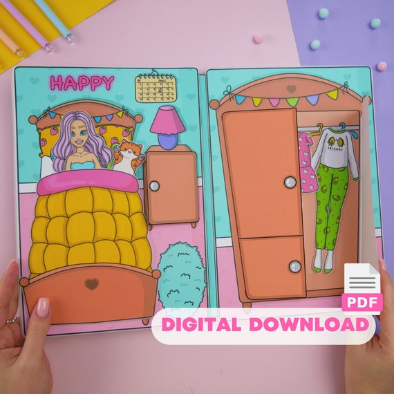 Printable Paper Dollhouse and Paper Dolls Busy Book & 