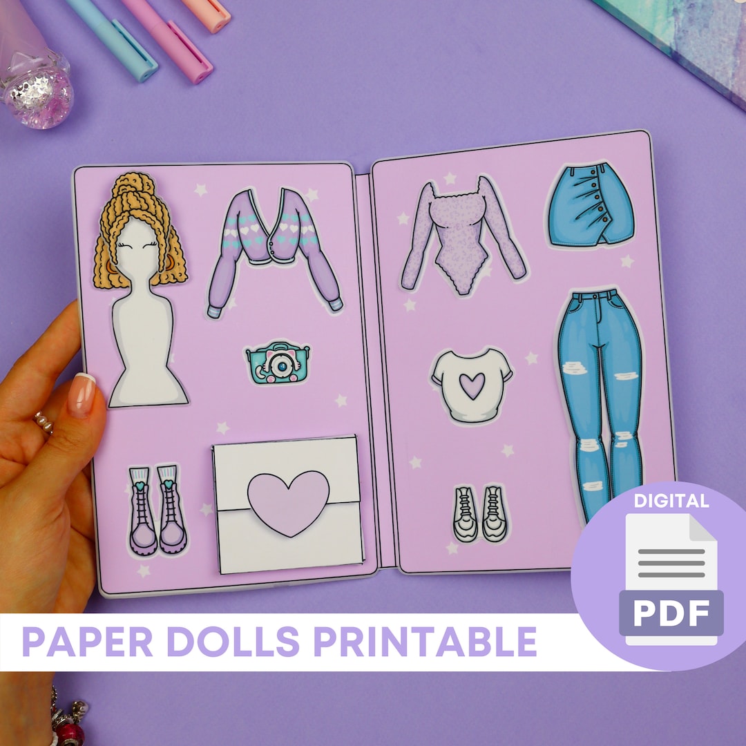 Paper Doll House Printable Dress up Activity for Kids DIY 