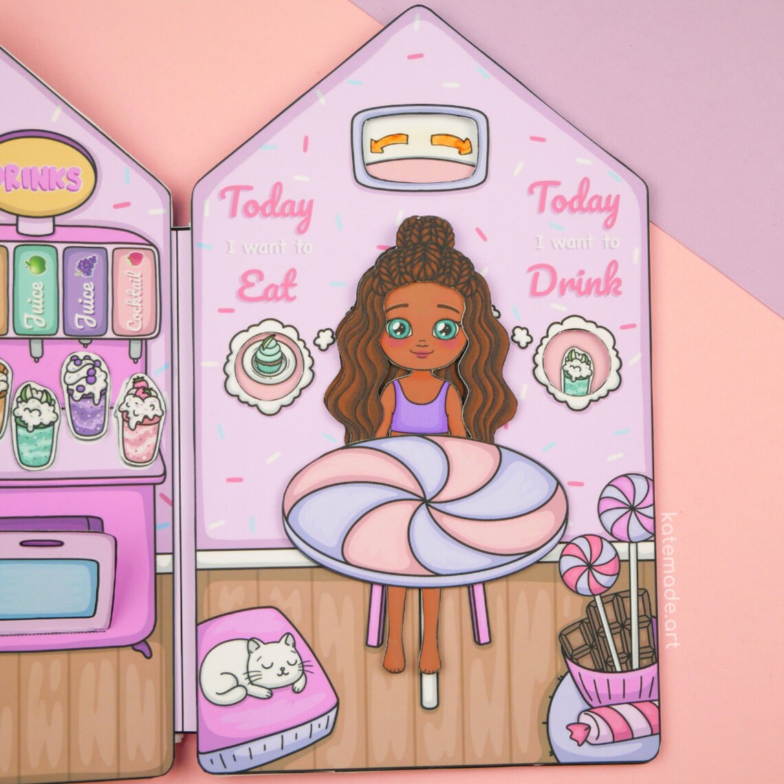 Printable Paper Dollhouse Candy House Busy Book &amp; Activities - Etsy
