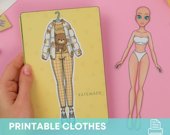 Paper dolls & Clothes set Printable Activities for Kids