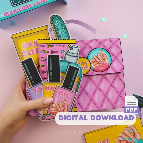 Kit de salon de manucure imprimable pour les filles DIY Téléchargement  instantané Livre occupé -  France