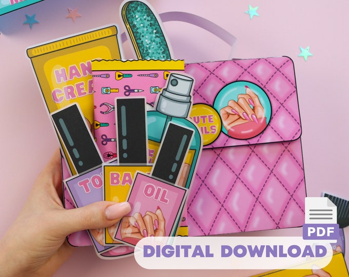 Printable Nail Salon Kit for Girls DIY Instant Download Busy Book - Etsy