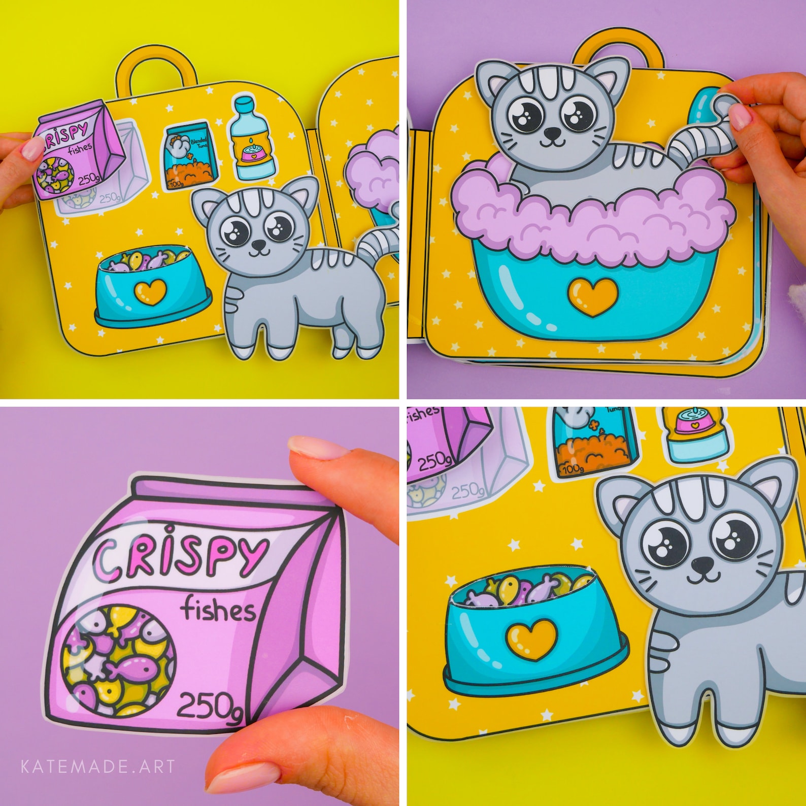 Printable Paper Dollhouse With Cat House Busy Book & - Etsy