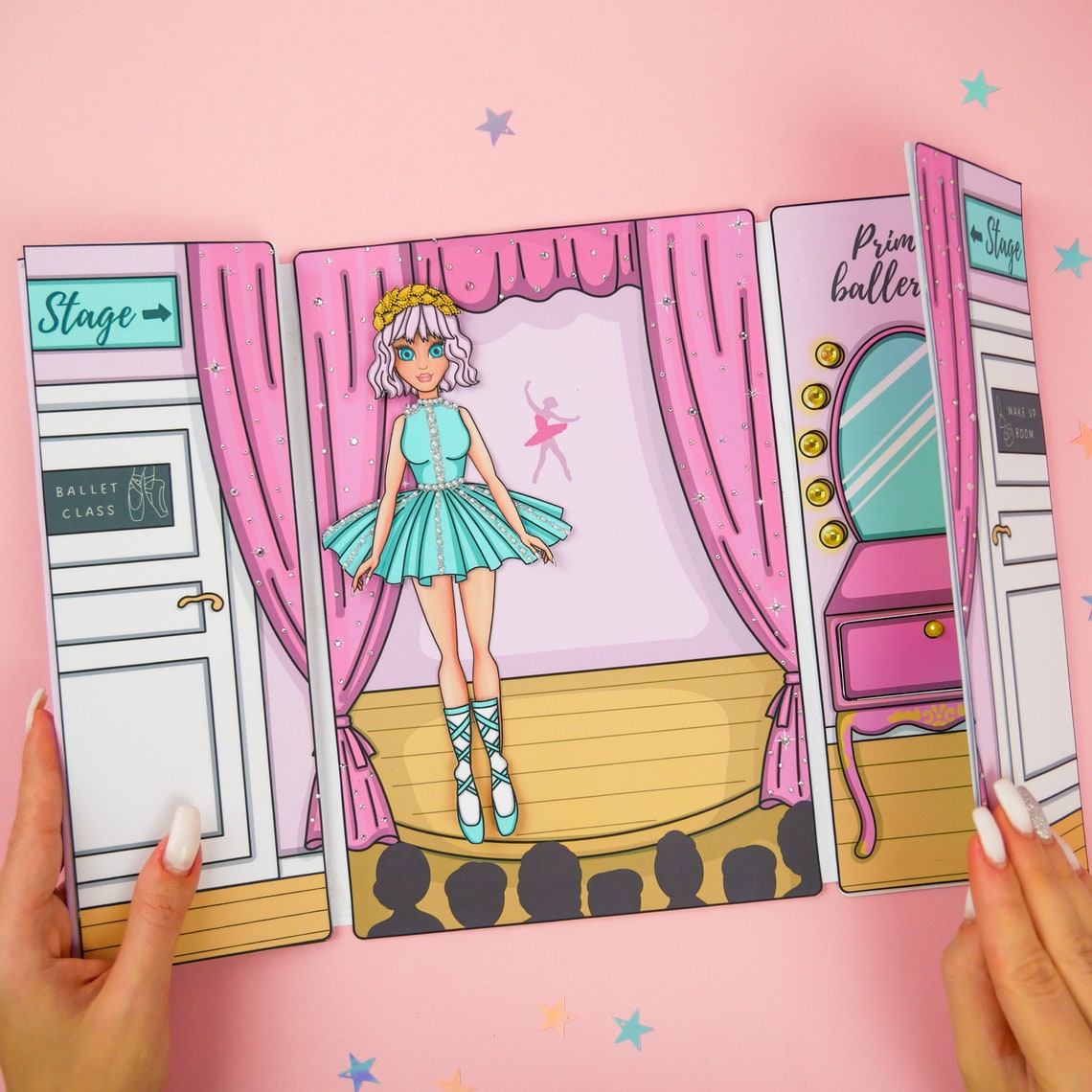 Ballet Stage for Paper Dolls Printable Activities for Kids - Etsy España