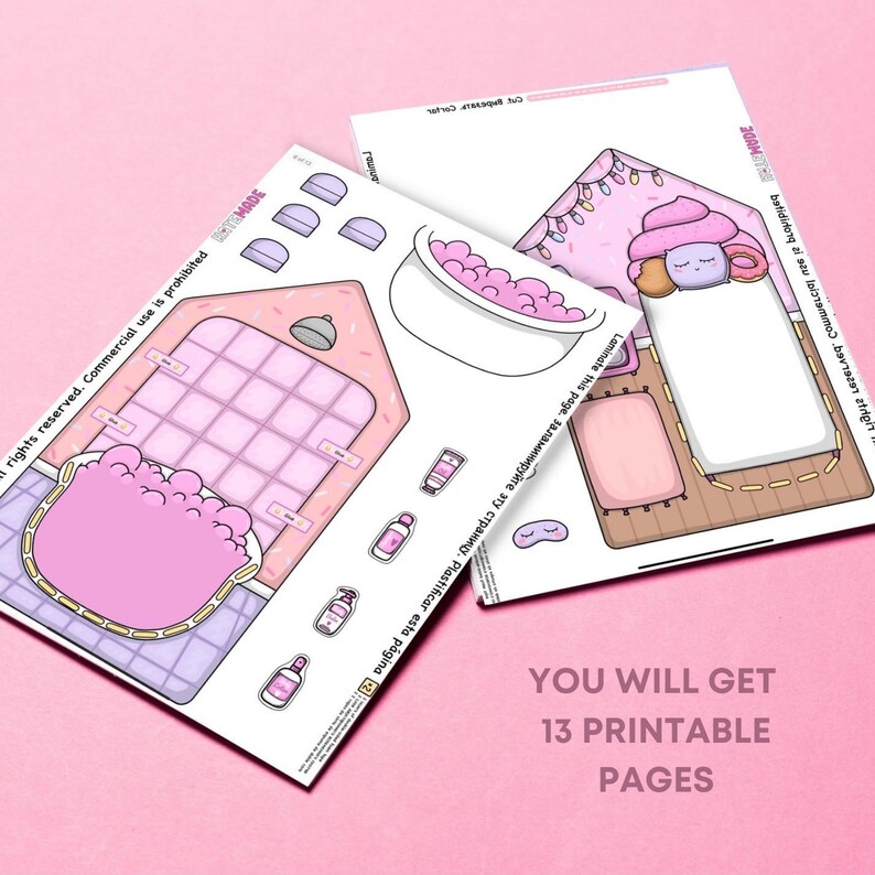 Printable Paper Dollhouse Candy House Busy Book &amp; Activities - Etsy Israel