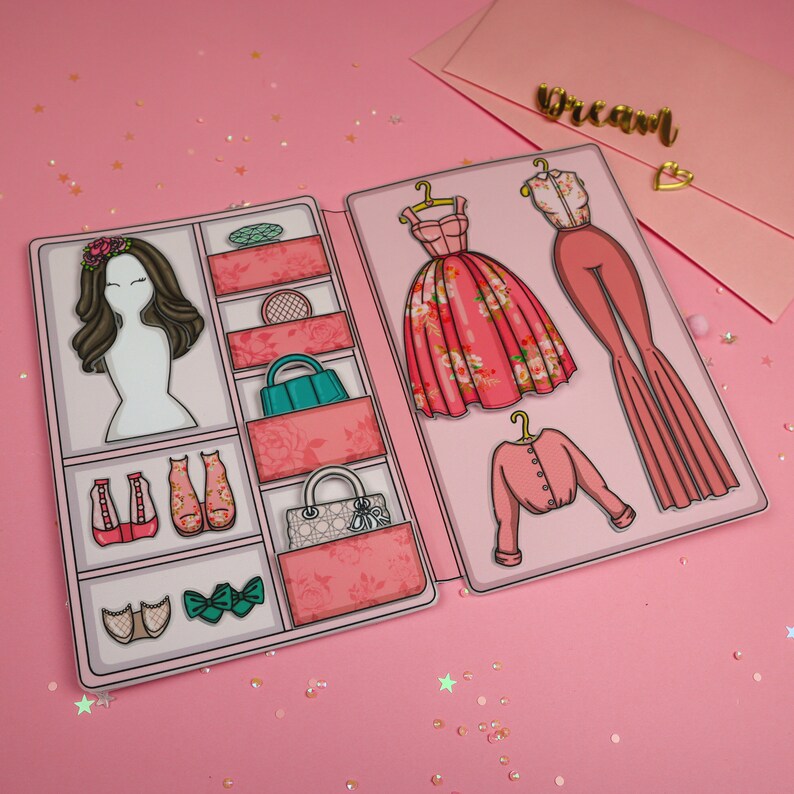 Paper Doll Printables DIY Kits for Kids Dress up Doll - Etsy
