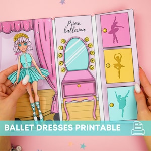 Ballet Stage for Paper Dolls Printable Activities for Kids Busy Book