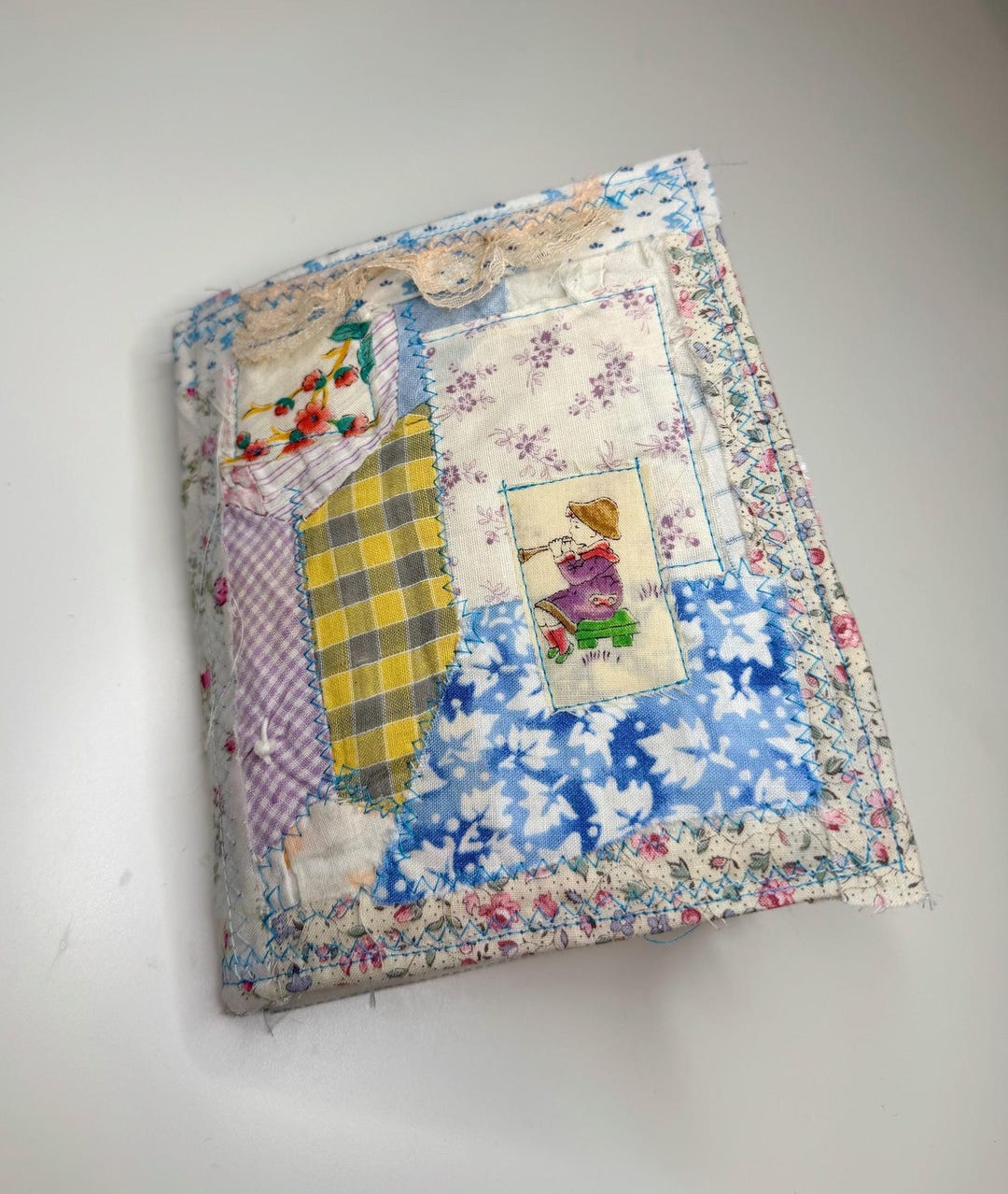 Vintage Fabric and Patchwork Junk Journal – Handmade Quilt Journal With ...