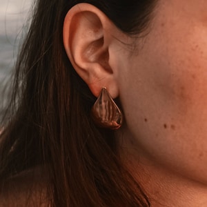 Golden Tear of Freya Earrings - Handcrafted Nordic Mythology Jewelry, Recycled Sterling Silver 935 with 24ct Gold Plating from Sweden-Gift