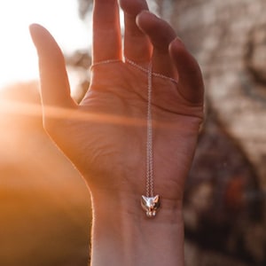 Lynx of Freya Necklace Min - Handcrafted beautiful cat in Sterling Silver, feline mythology inspired Pendant, gift to her of powerful Design