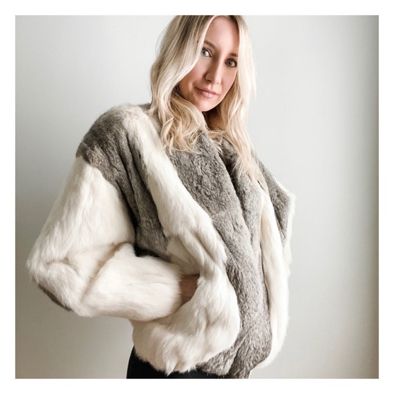 Cocoon Rabbit Fur Coat