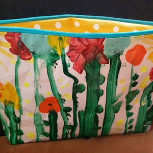 Tasche aus Kinderzeichnung, Individuelles Geschenk aus der Zeichnung Ihres Kindes, Geschenk für Oma, Patentante, Muttertag