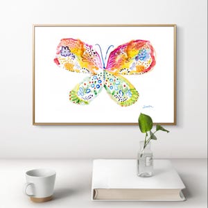 Hand-Painted Watercolor Butterfly PNG | Digital File for Sublimation & Printing | Boho Wall Art, T-Shirts, Mugs, Instant Download