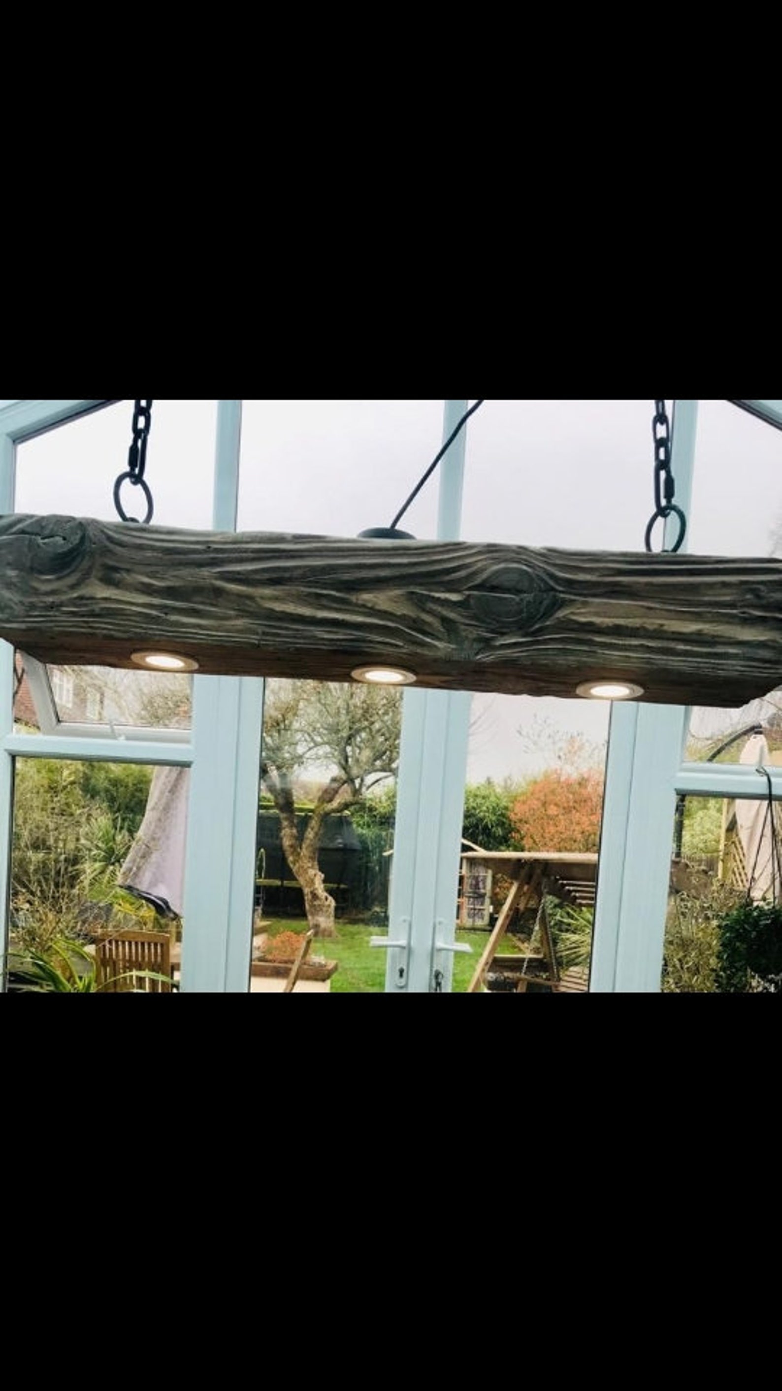 Reclaimed Rustic Wood Beam Light Etsy