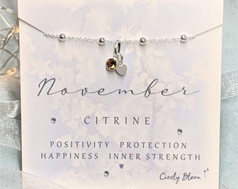 Birthstone Bracelet, November Birthday Gift, Citrine Bracelet, November Citrine Birthstone, November Birthstone Gifts, November Gift for her