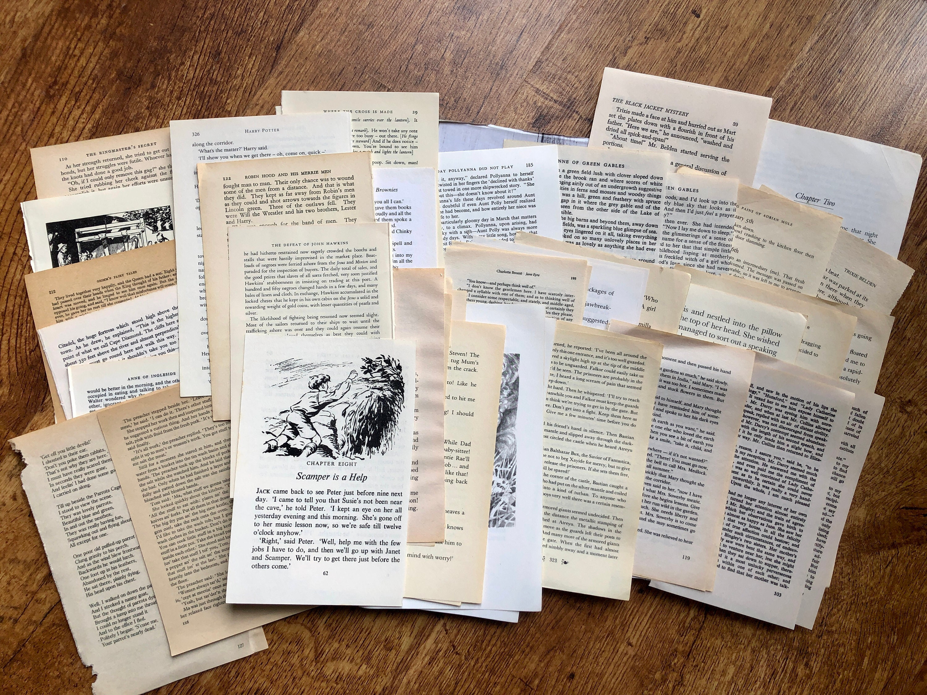 50 Vintage Book Pages, Mixed Paper Ephemera for Collage - Etsy Australia