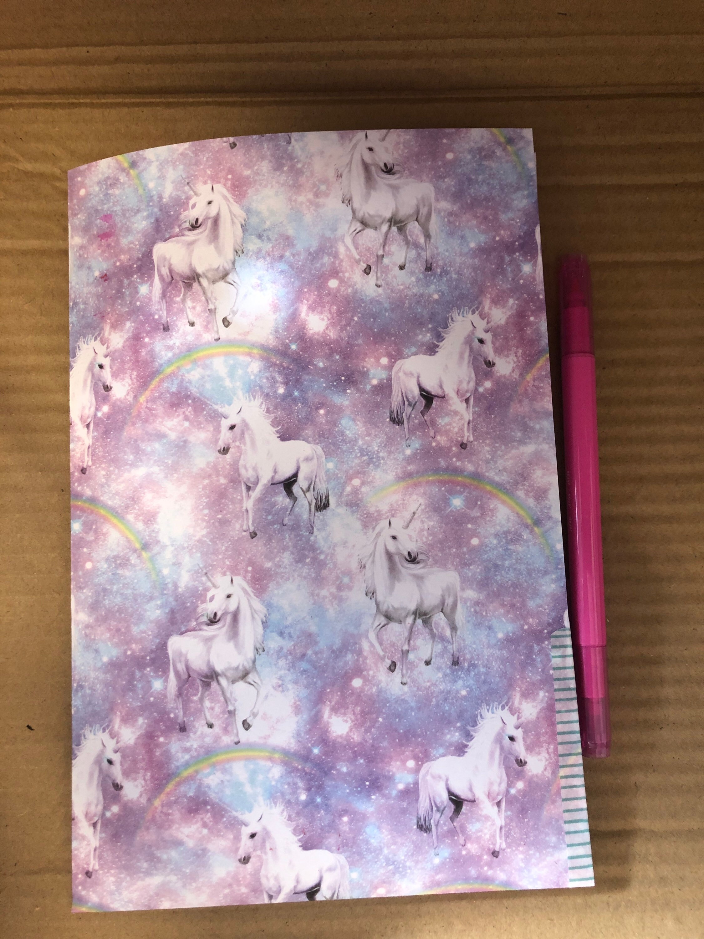 Unicorn Letter Writing Set Stationery Set Penpal Snail Mail Childrens