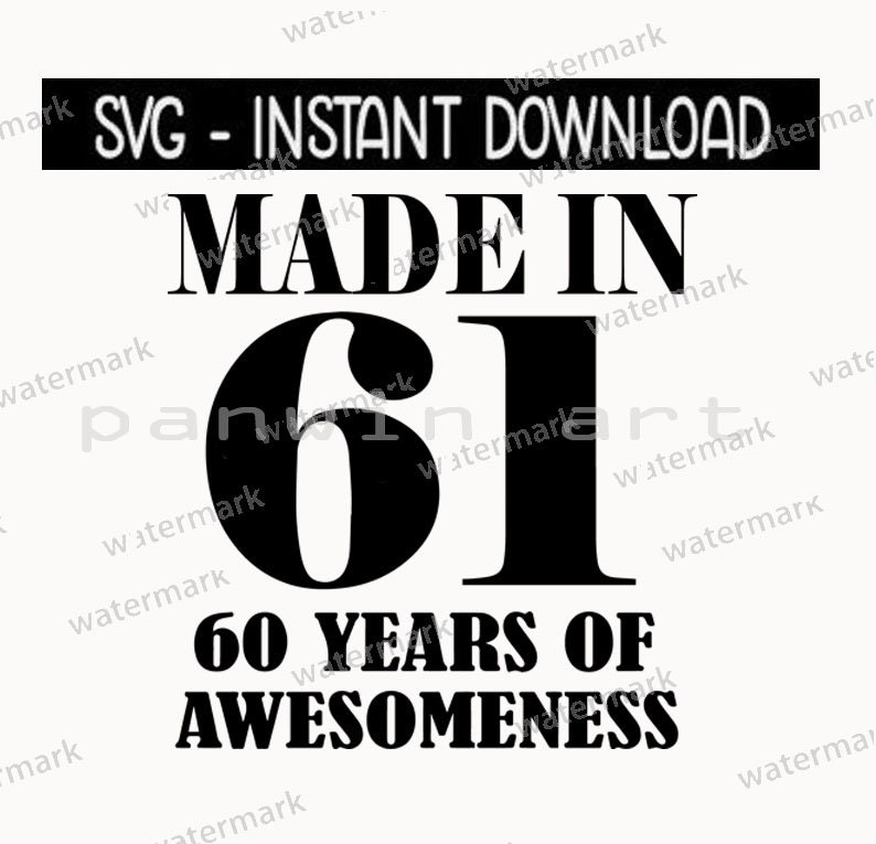 Download 60th Birthday Svg Vintage 1961 Svg Aged to perfection Svg ...
