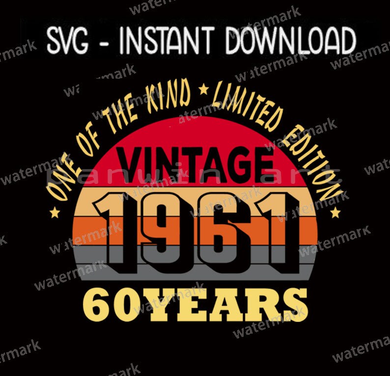 Download 60th Birthday Svg Vintage 1961 Svg Aged to perfection Svg ...