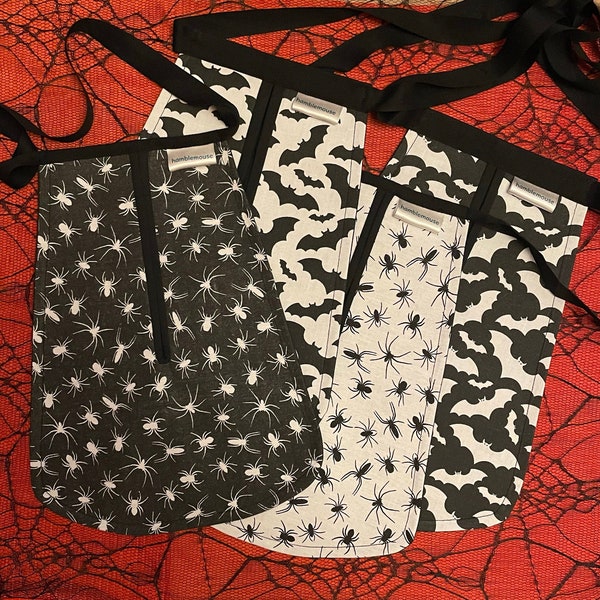 Halloween Tie-on POCKET - cute historical-inspired bag, handmade for hands-free trick or treating! Historybounding, cosplay, or everyday!