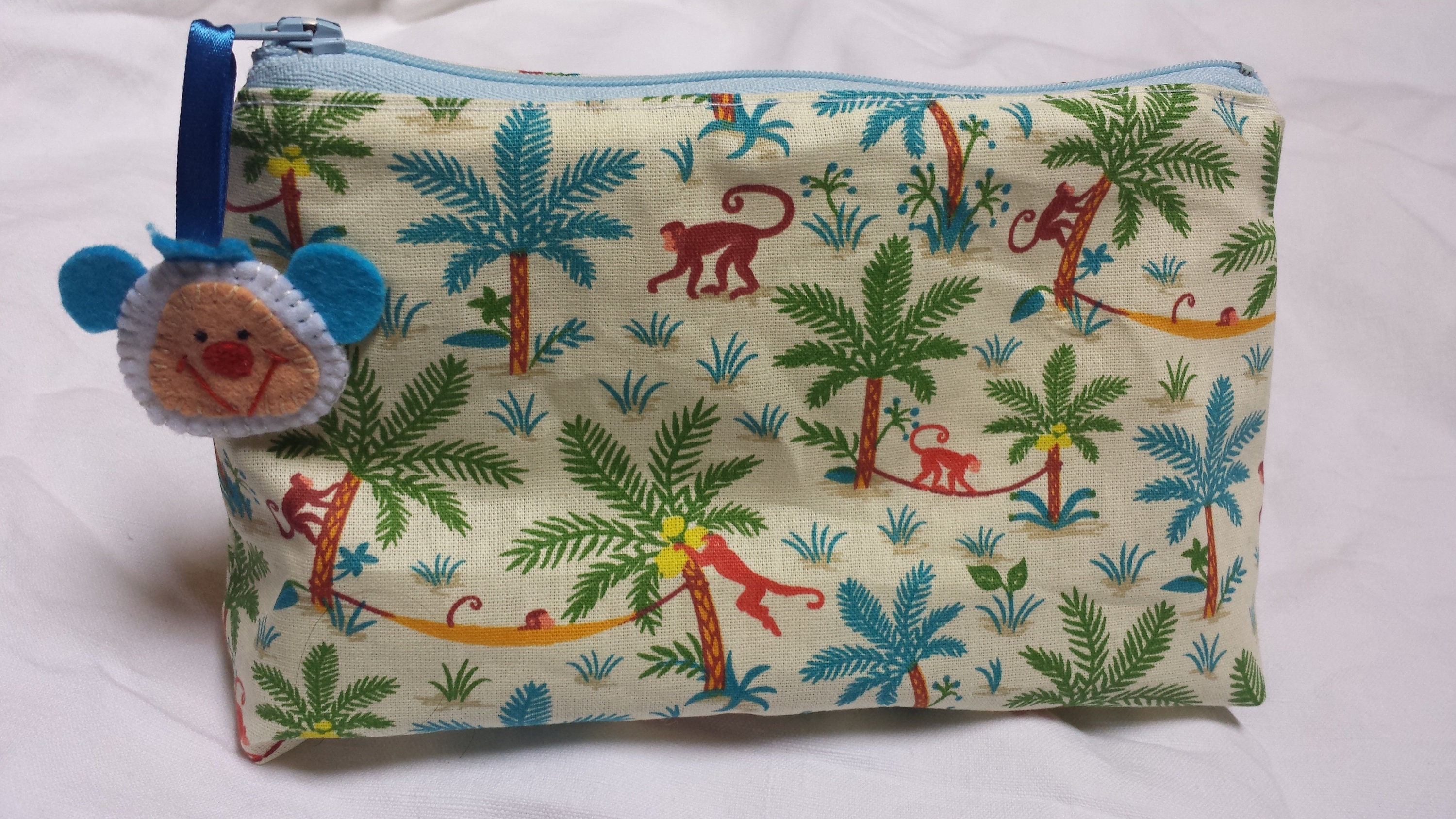 Trousse/Pochette sur Le Thème Singe et Savane 