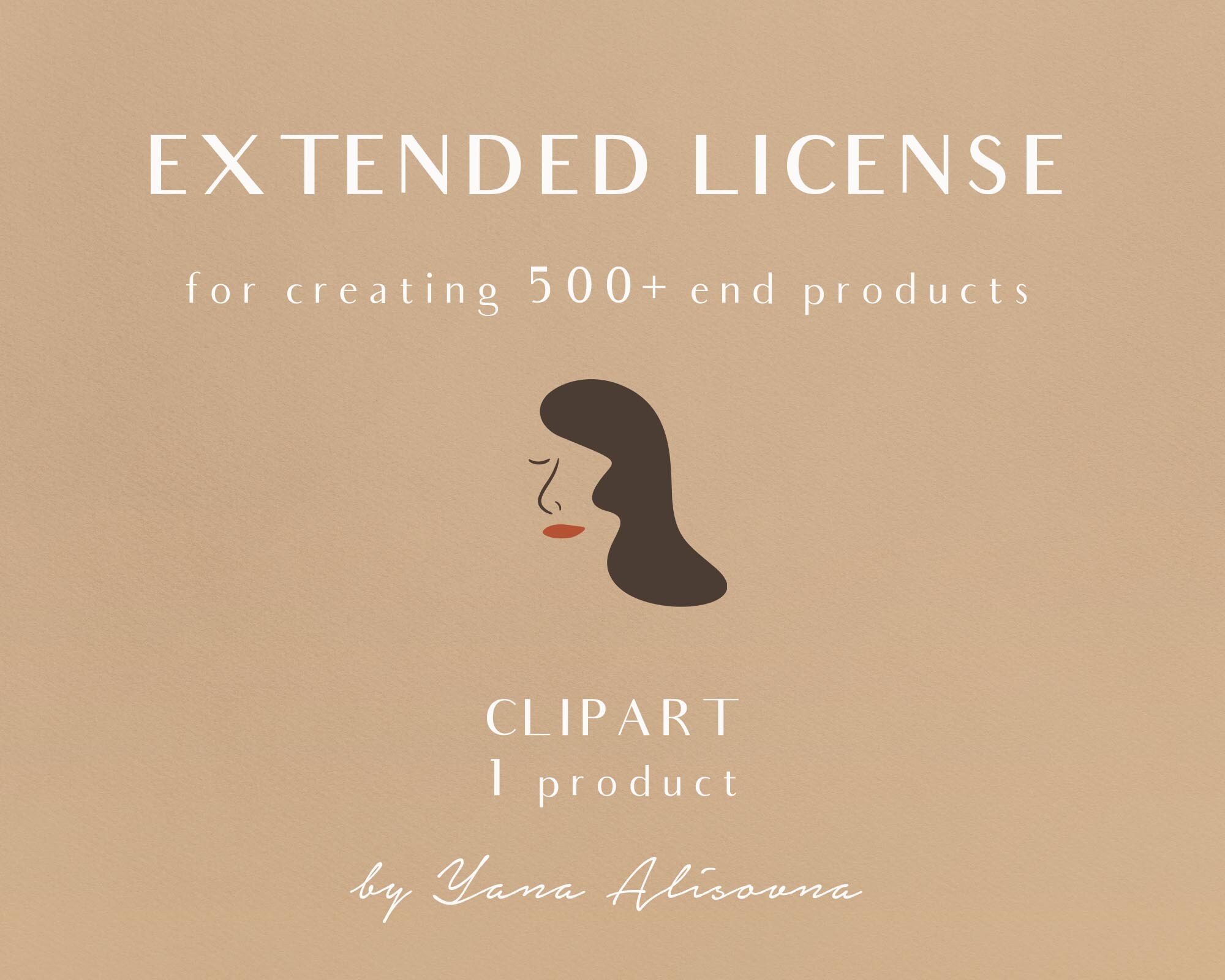 Extended License For One Clipart One Product Etsy