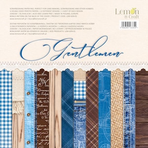 Scrapbook Papier Set Gentlemen 30cm*30cm