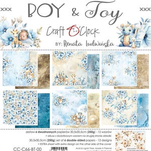 Set di carta per album Boy&Toy - 12"*12"