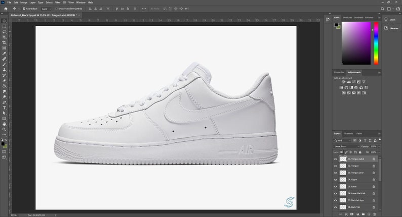 Download Nike Air Force 1 Mockup Template Adobe Photoshop | Etsy