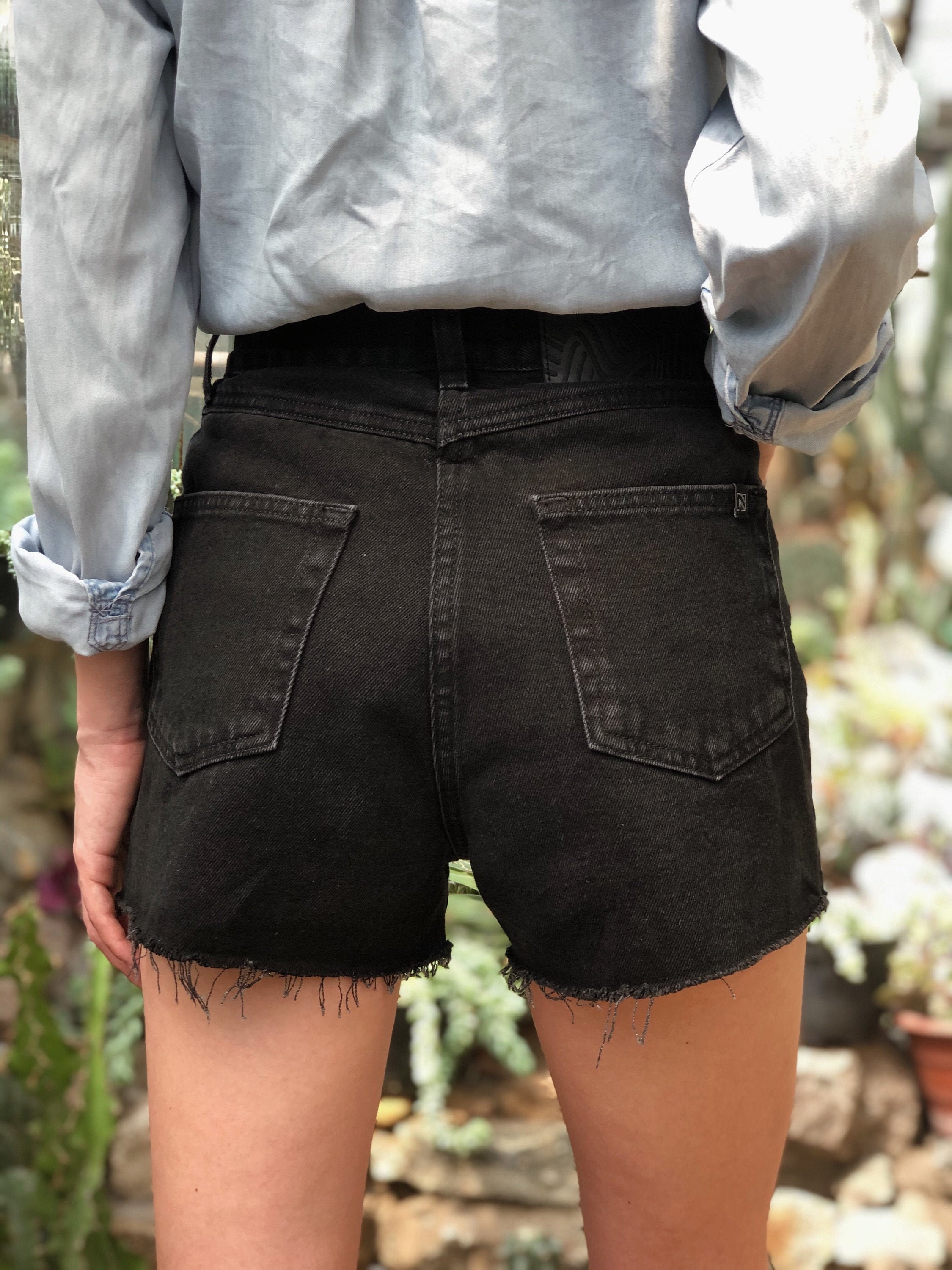 Black Ripped Jean Shorts Distressed Jean Shorts Women Ladies - Etsy