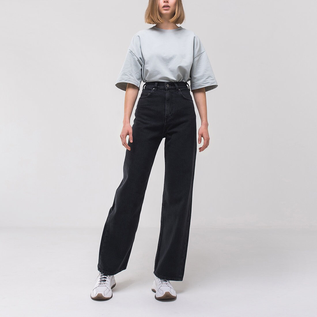 Palazzo Jeans Gray Jeans Denim Jeans Vintage Jeans Jeans | Etsy