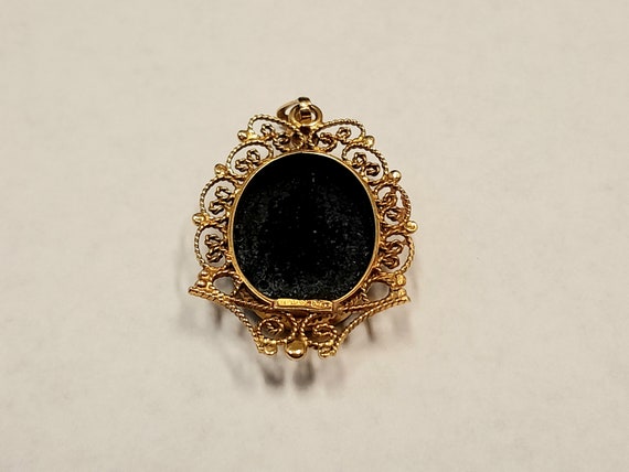 Estate, Vintage, 14k Gold, Cameo Pendant - image 2