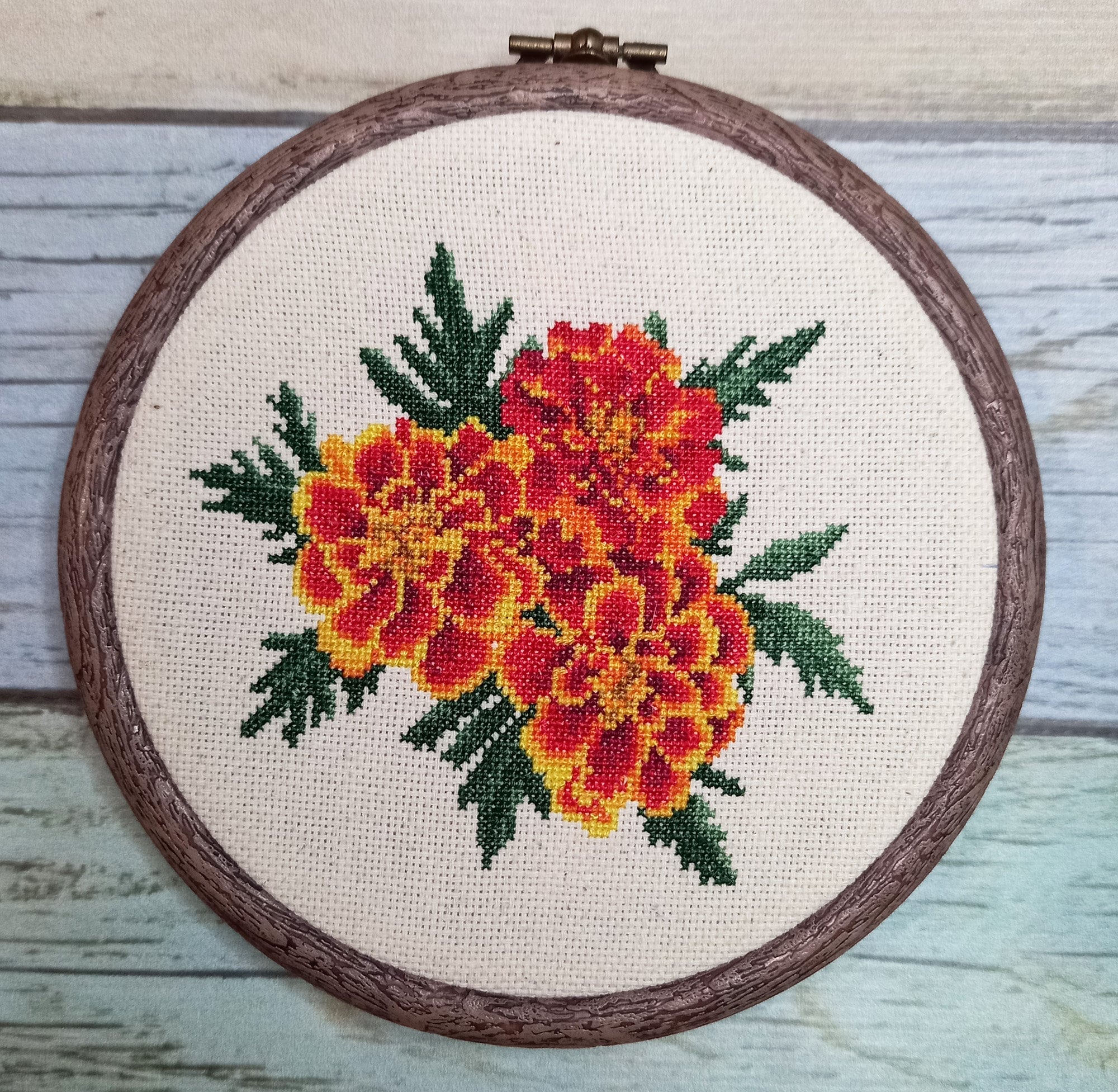 Marigold Cross Stitch Pattern Marigold Flowers Tagetes - Etsy