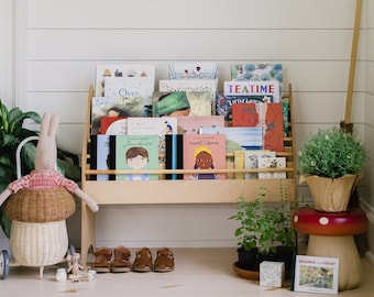 Nursery Bookshelf, Kids Bookshelf, Montessori Furniture, Toddler Bookcase, Montessori Bookshelf Gifts for Kids, Montessori Wooden Shelf