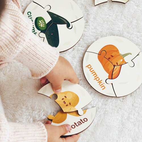 Montessori Toys, Wooden Games, Vegetables Toy, Jigsaw Puzzles, Flash Cards, Kids Toys, Learning Games, Birthday Gift, Baby Boy, Baby Girl