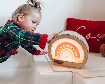 Regenbogen-Thema-Kinderzimmer, Baby-Mädchen-Geschenk, benutzerdefinierte Nachtlicht für Kinderzimmer, personalisierte Nachtlampe, Baby-Dusche-Geschenk, Kindergeburtstagsgeschenk