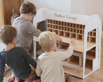 Organizador de coches de juguete, garaje de coches de juguete