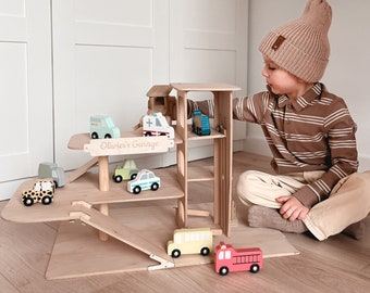 Wooden Toy Car Garage, Toy Car Storage, Toy Parking Garage Car Ramp, Kid Toy, Personalized Wooden Toy Car Storage, Car Garage Parking