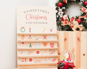 Wooden Advent Calendar For Kids, Rustic Holiday Decor, Christmas Decor, Home Decoration 2023, Nativity Scene Set, Advent Activity Gifts