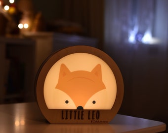 Cute Night Light, Woodland Animals Night Lighting Lamp, Baby Nursery Decor, 1st 2nd Birthday Gifts Toddler, Baby Girl Gift, Baby Boy Gift