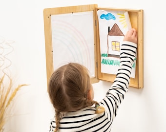 Bildanzeige für Kinder, Kinderkunstwerkspeicher, veränderbare Kunstrahmen, Kinderkunstwerkrahmen, Kunstanzeigerahmen, Baby-Zeichnungsrahmen