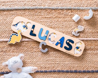 Baby Gift, Personalized Puzzle, Wooden Name Puzzle, Boy 1st Birthday Gift, Montessori Toys, Waldorf Toys, Gift for Toddler, Learning Name