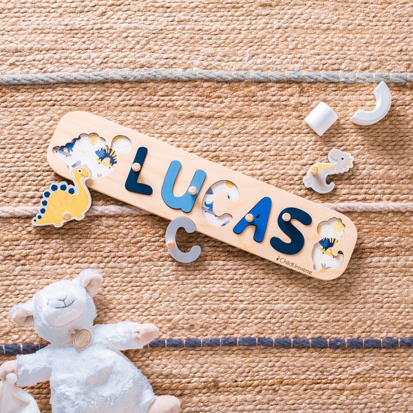 Baby Gift, Personalized Puzzle, Wooden Name Puzzle, Boy 1st Birthday Gift, Montessori Toys, Waldorf Toys, Gift for Toddler, Learning Name
