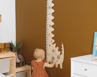 Dino Growth Chart, Boys Nursery Decor, Growth Chart Ruler, Height Chart for Kids, Baby Growth Chart, Child Room Decor, Toddler Birthday Gift